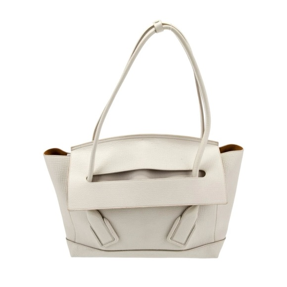 BOTTEGA VENETA Arco 33 Leather Tote In White - Picture 1 of 3